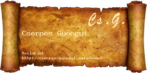 Cserpes Gyöngyi névjegykártya