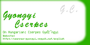 gyongyi cserpes business card